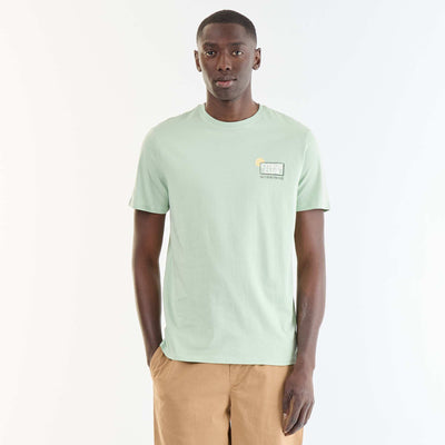 Short-sleeved graphic print T-shirt GREEN