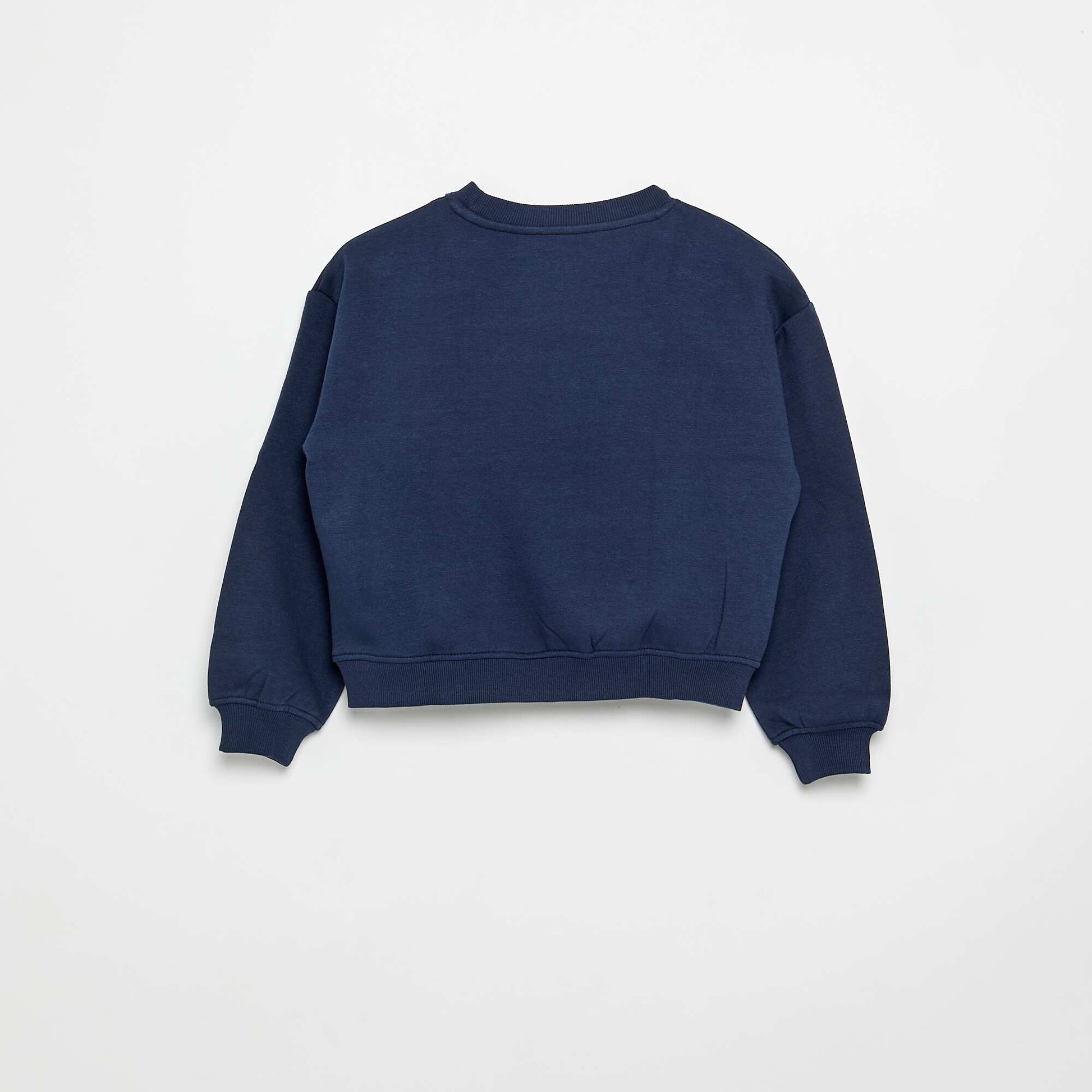Printed Fleece Sweatshirt BLUE