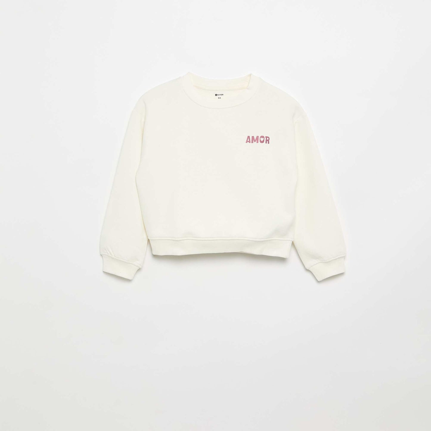 Printed Fleece Sweatshirt WHITE