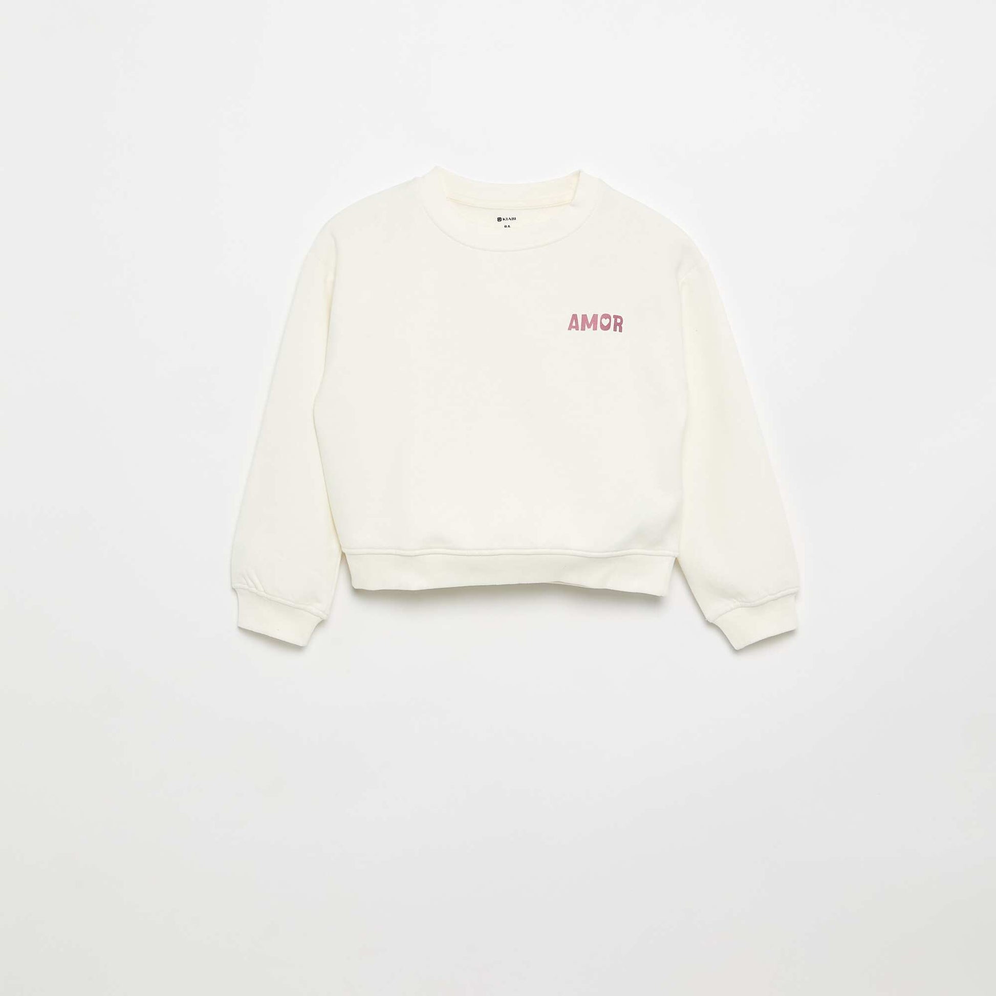 Printed Fleece Sweatshirt WHITE