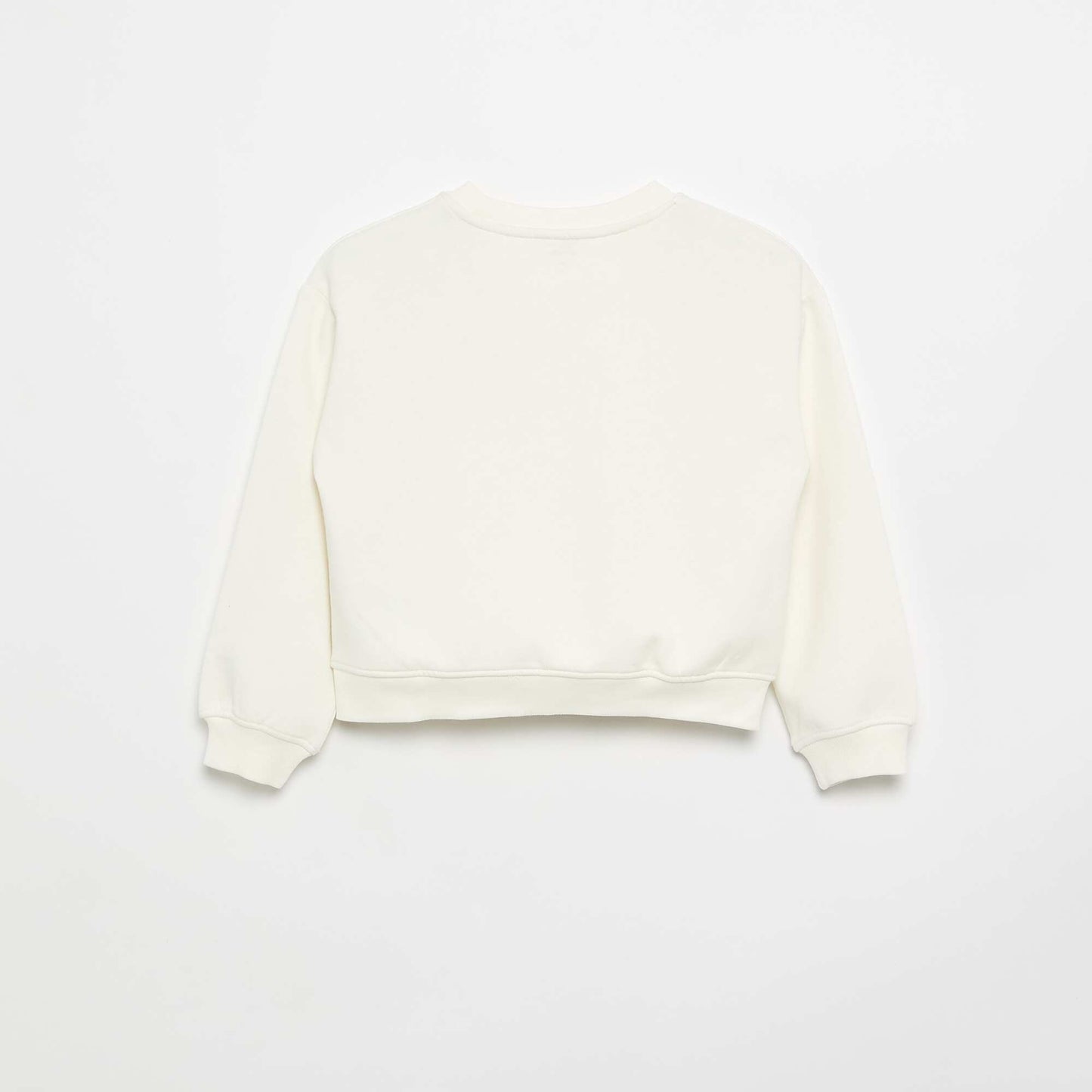 Printed Fleece Sweatshirt WHITE