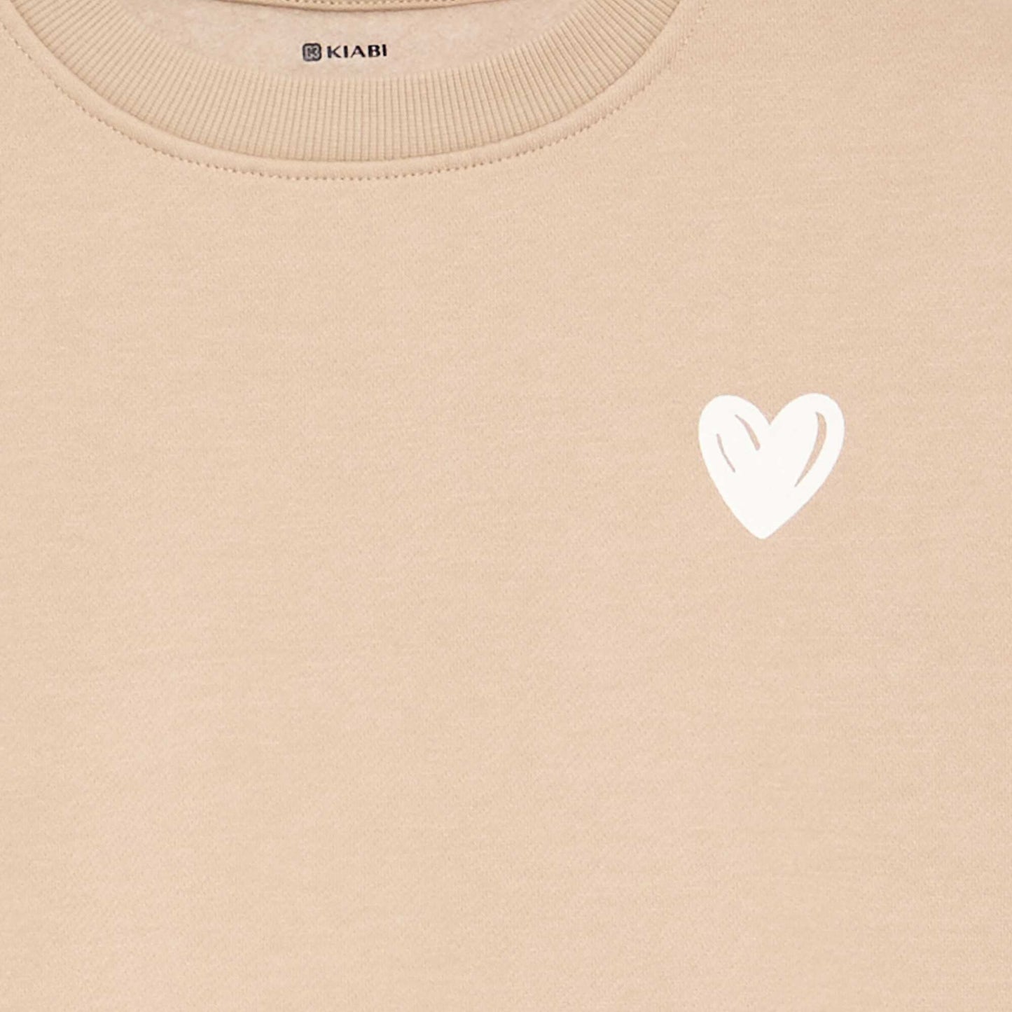 Printed Fleece Sweatshirt BEIGE