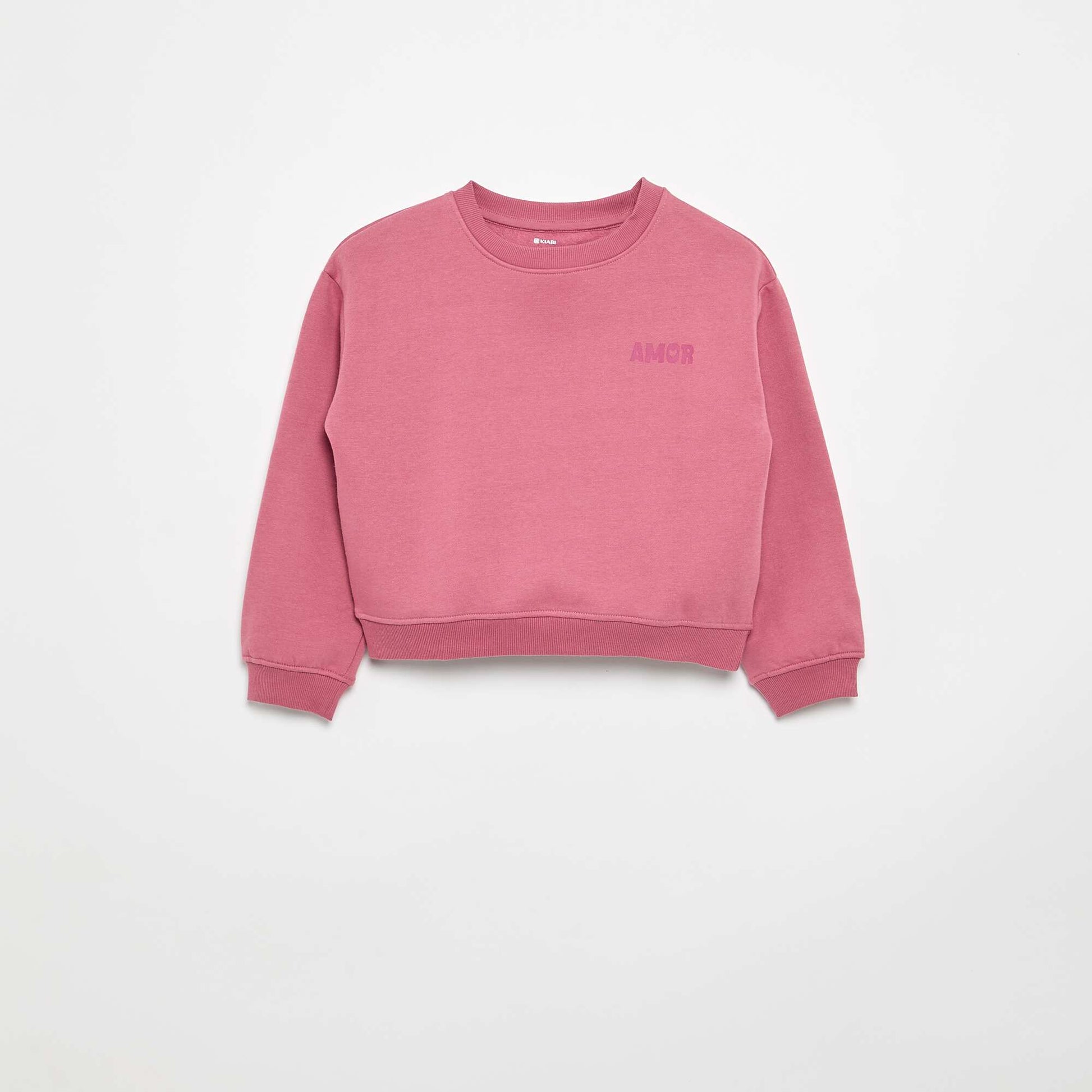 Printed Fleece Sweatshirt PINK