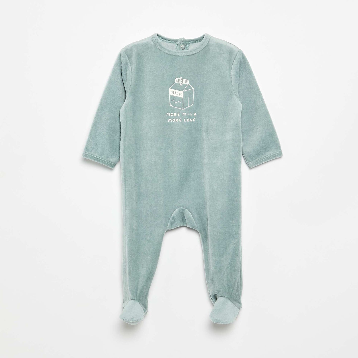 Velvet Sleepsuit with Feet BLUE