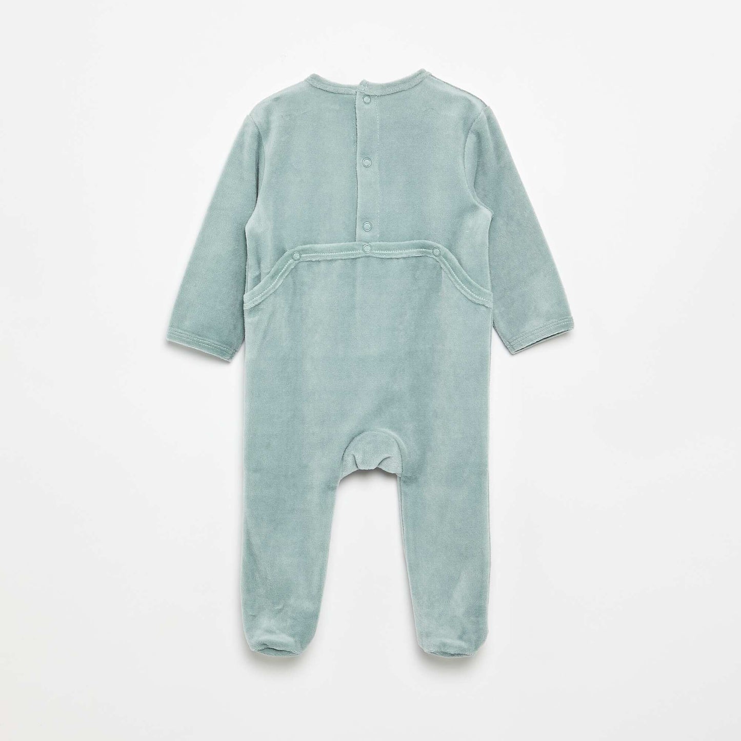 Velvet Sleepsuit with Feet BLUE