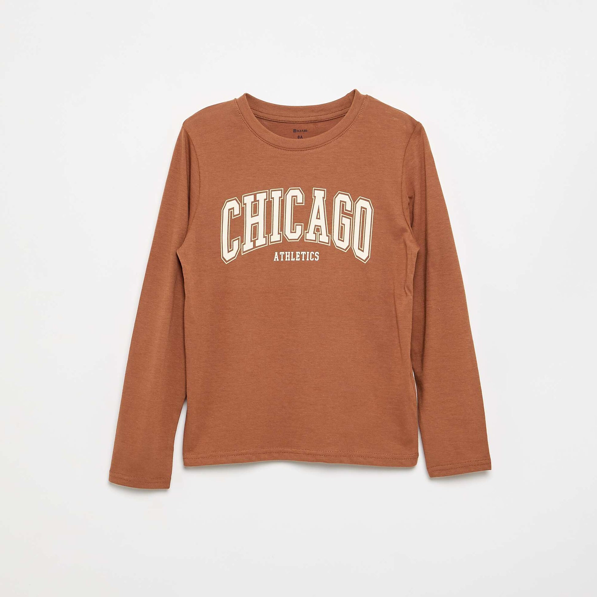2-Piece Pajamas - Long-Sleeve T-Shirt + Pants BROWN