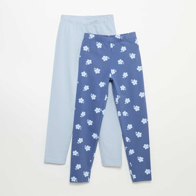 Pack of 2 long leggings BLUE