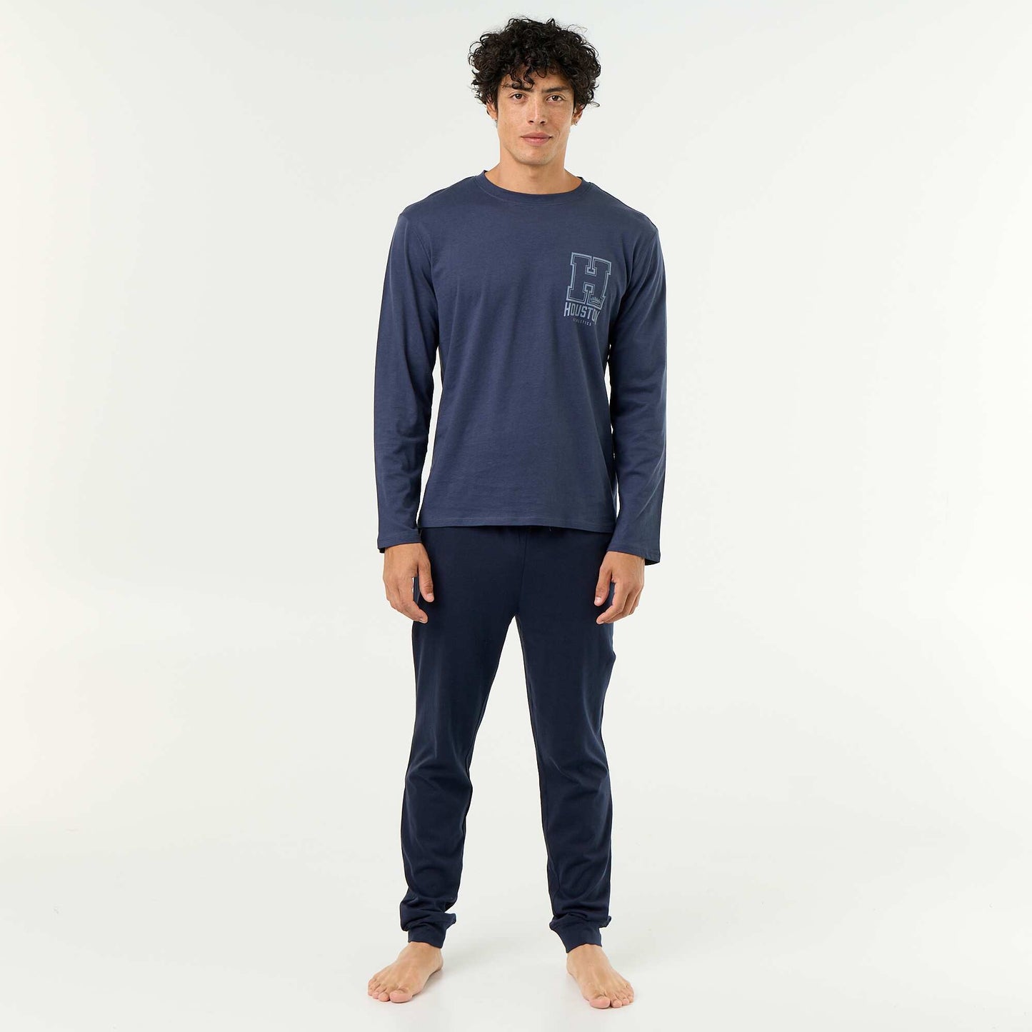Long jersey pajama set - 2 pieces BLUE