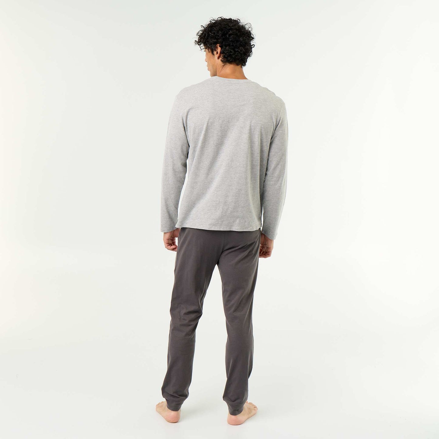 Long jersey pajama set - 2 pieces GREY