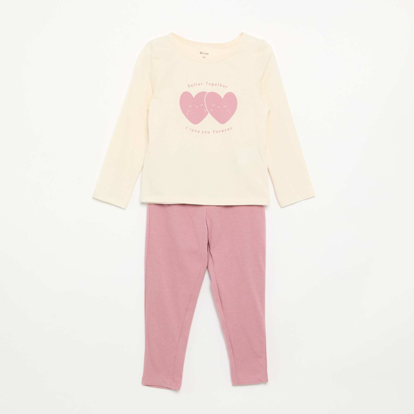 2-piece jersey pyjamas BEIGE