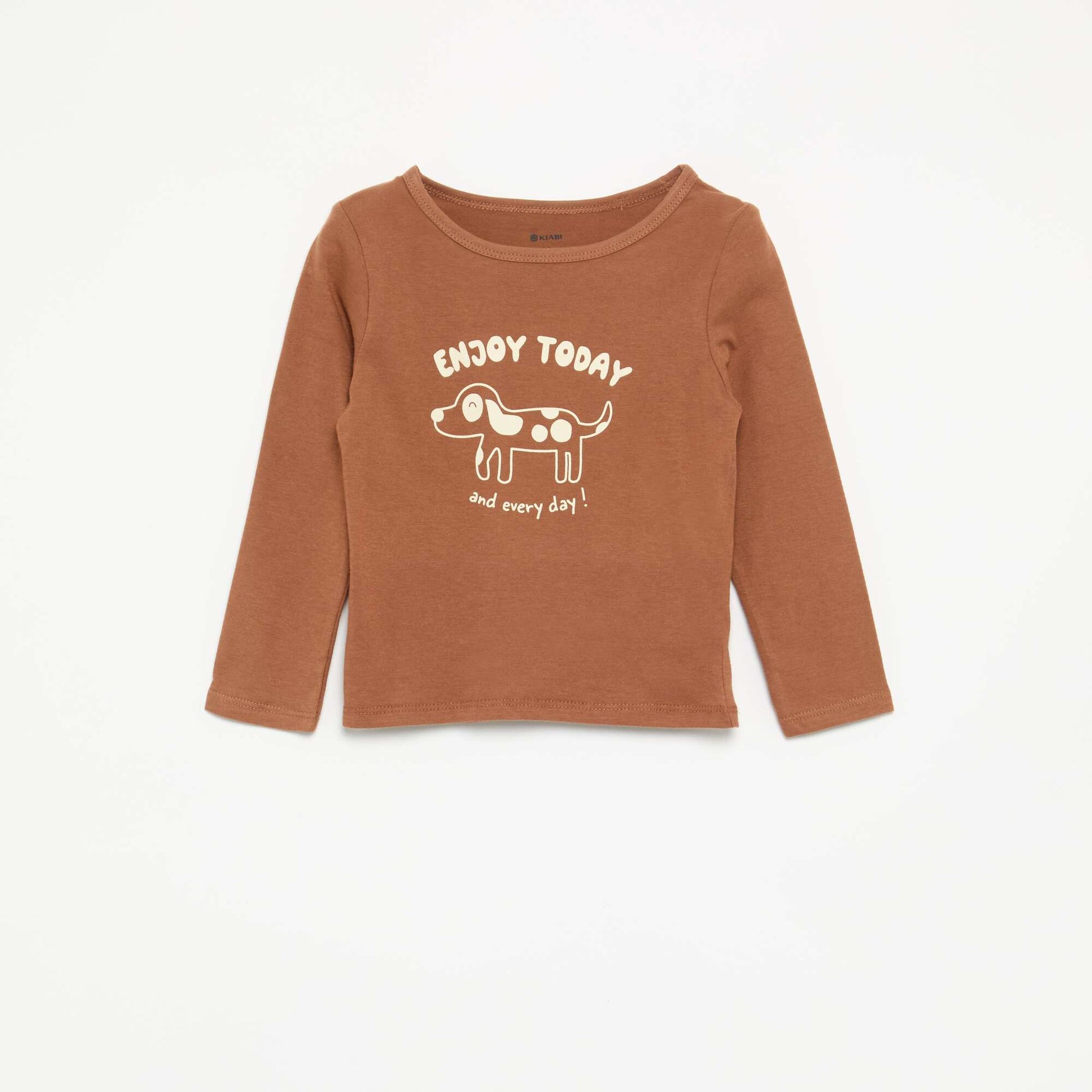 2-piece jersey pyjamas BROWN