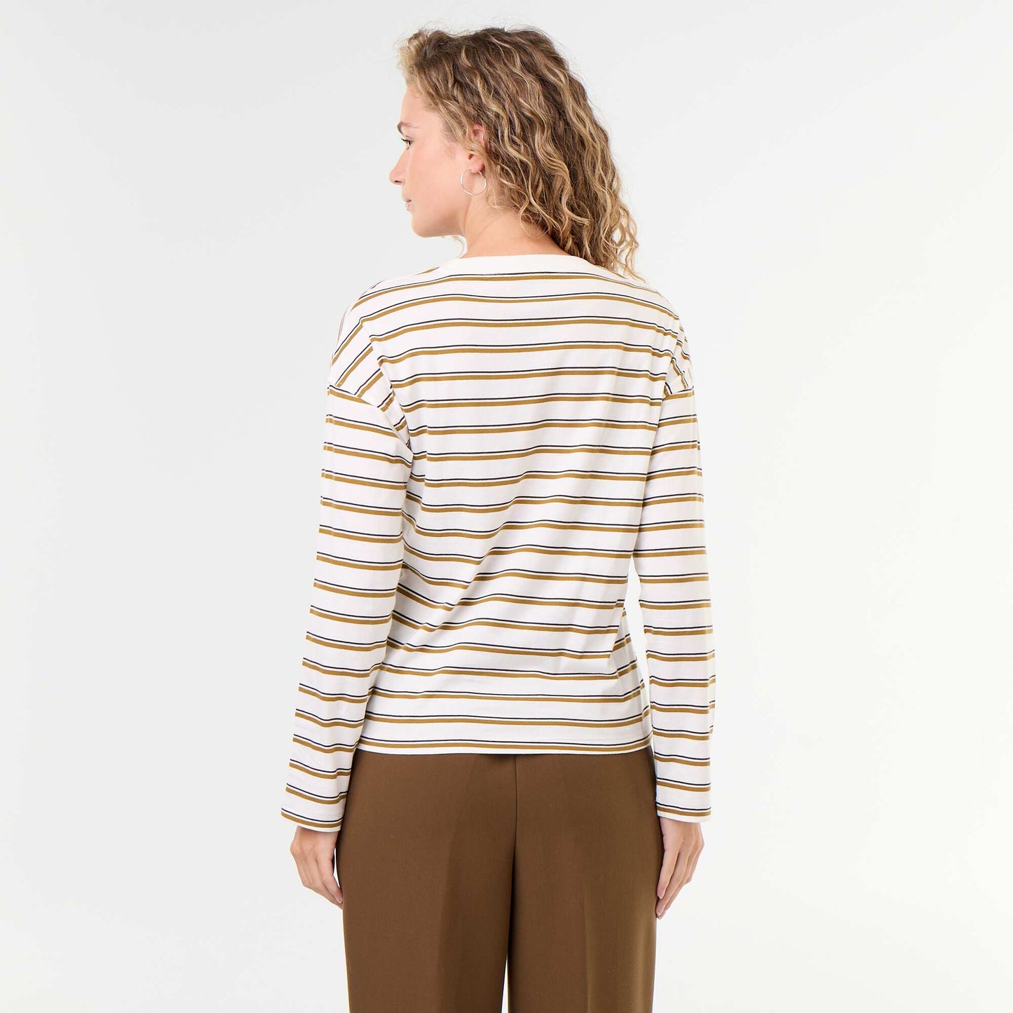 Striped Long-Sleeved T-shirt WHITE