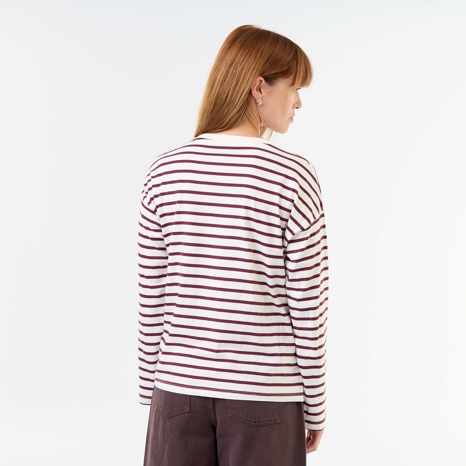 Striped Long-Sleeved T-shirt WHITE