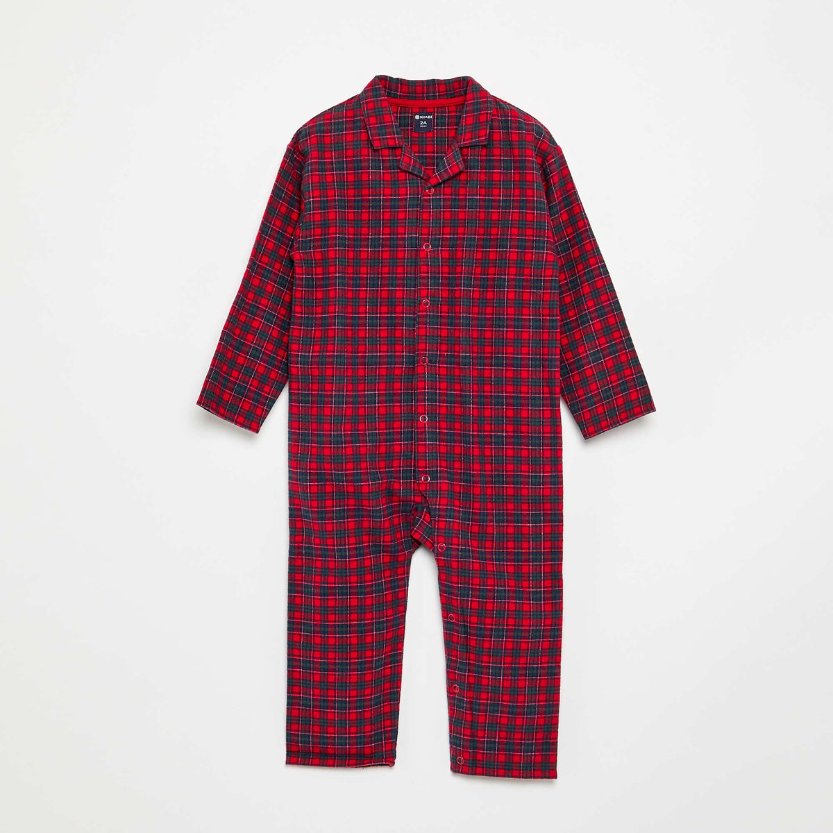 Plaid Sleepsuit RED