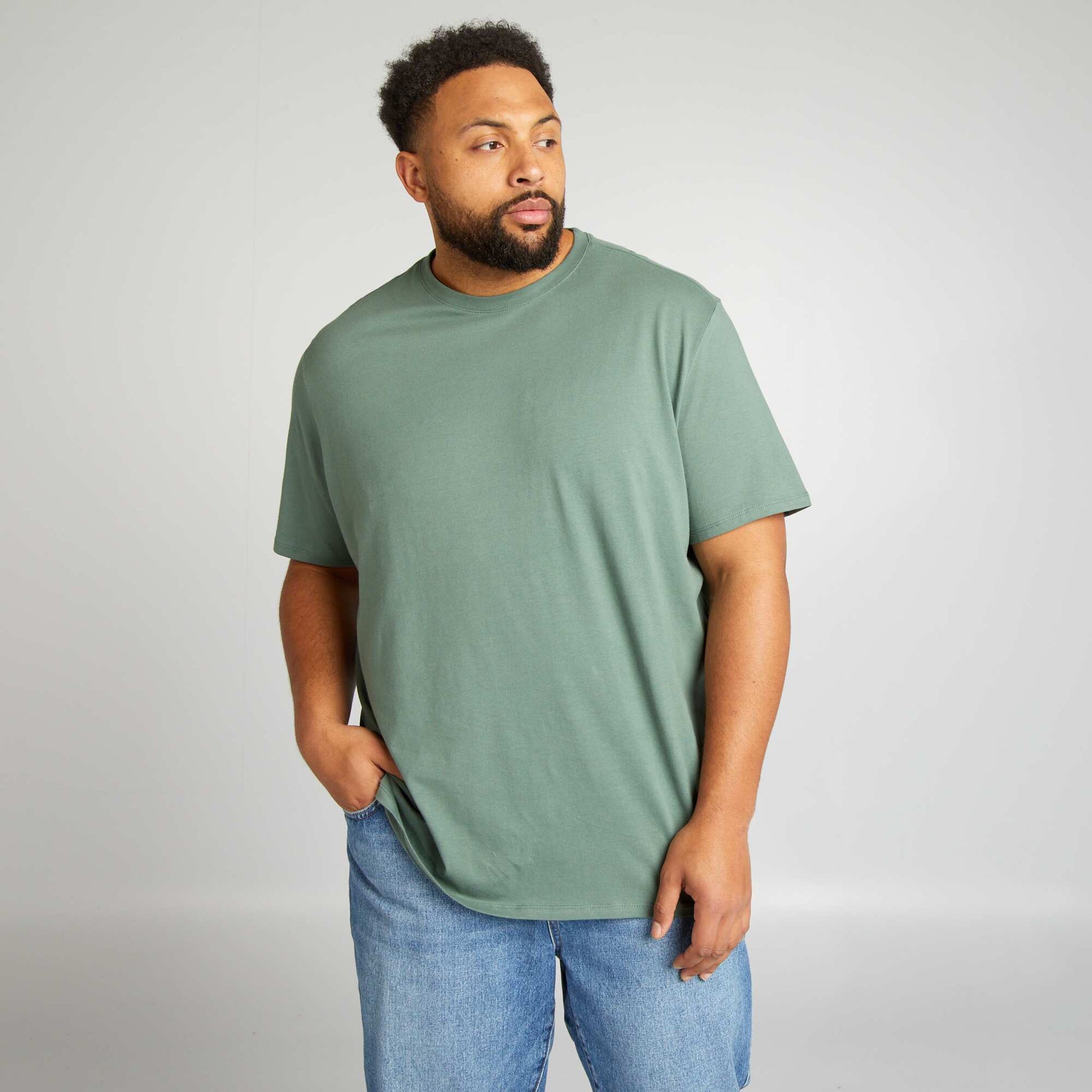 Plain Jersey T-shirt GREEN