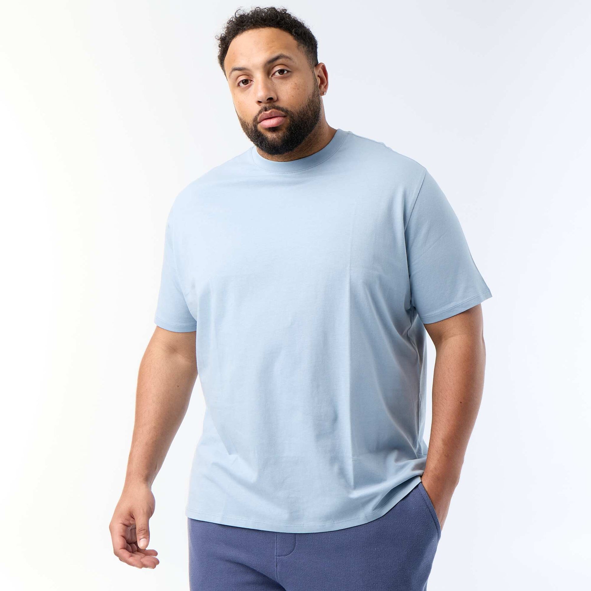 Plain Jersey T-shirt BLUE