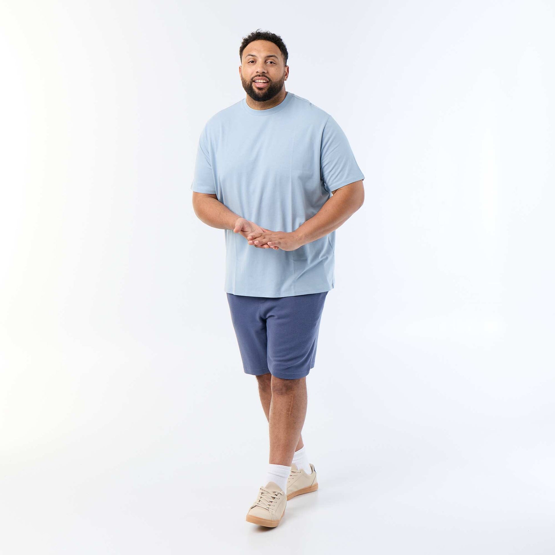 Plain Jersey T-shirt BLUE