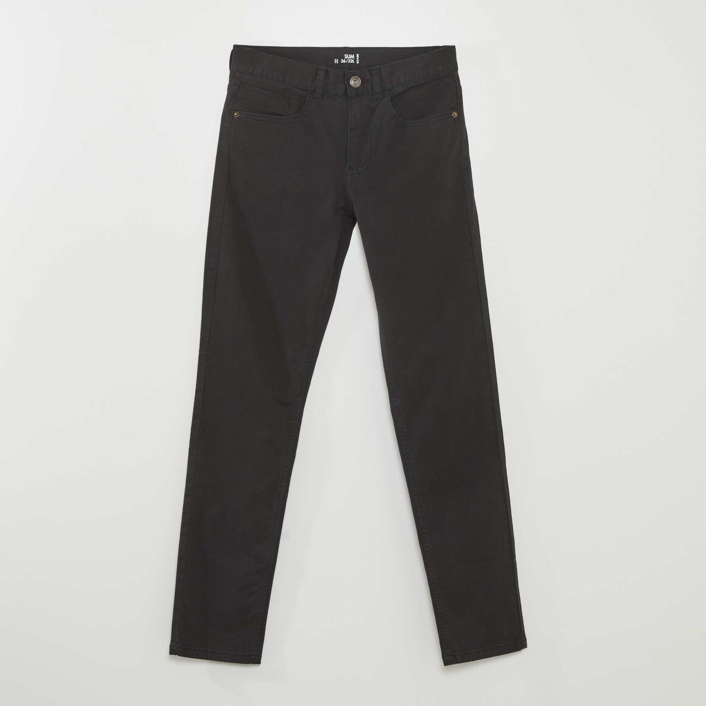 Slim 5-pocket chinos - L32 BLACK