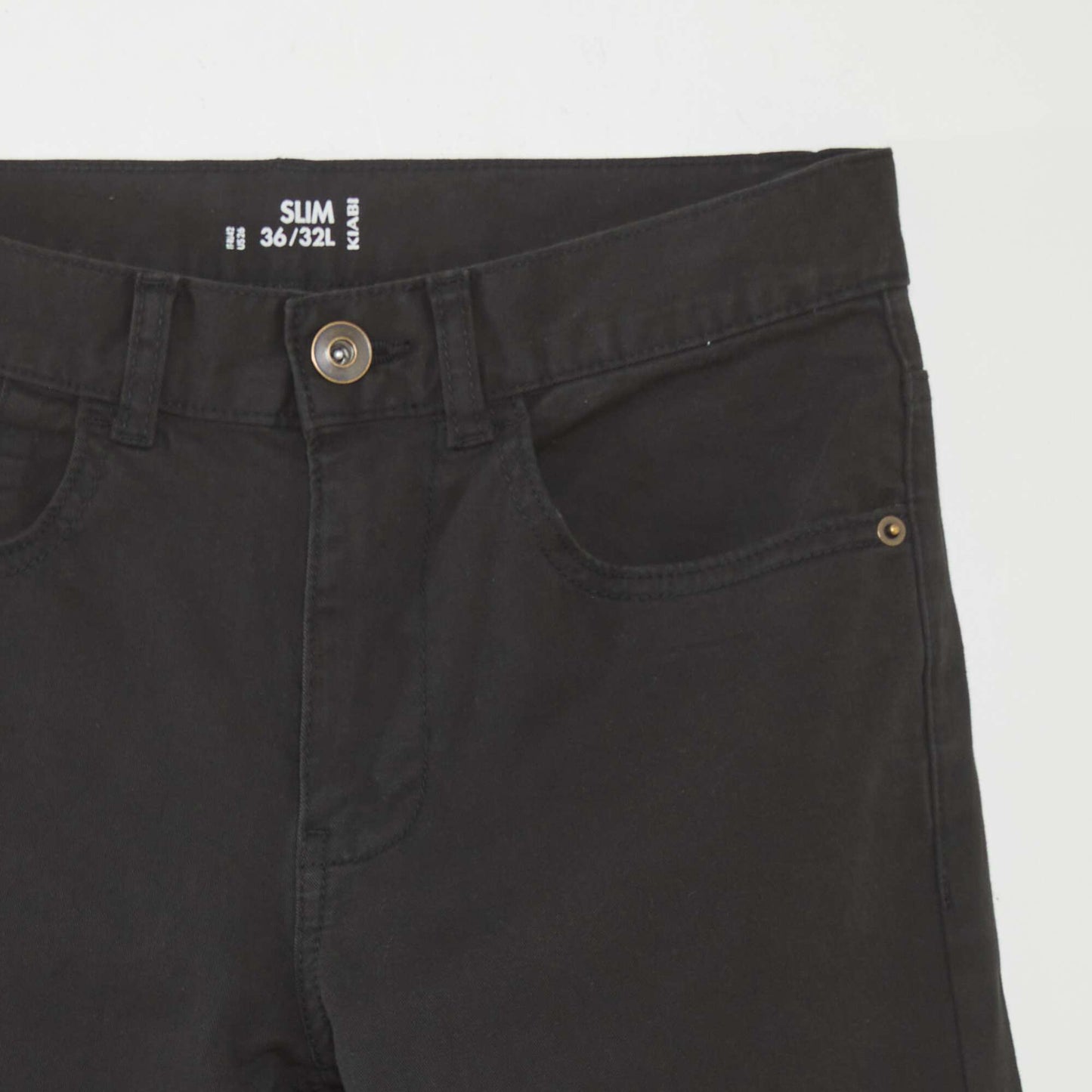 Slim 5-pocket chinos - L32 BLACK