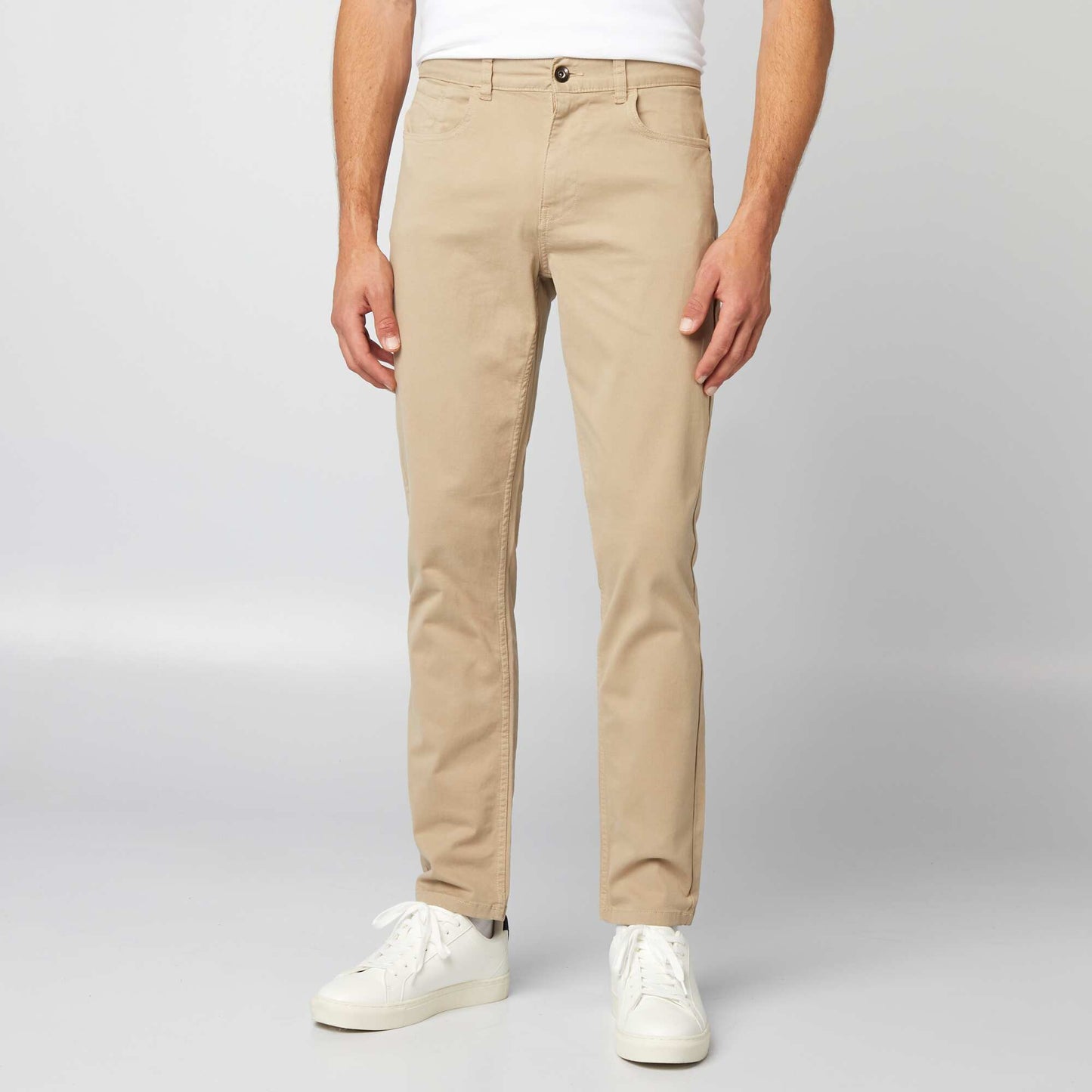 Slim 5-pocket chinos - L32 beige