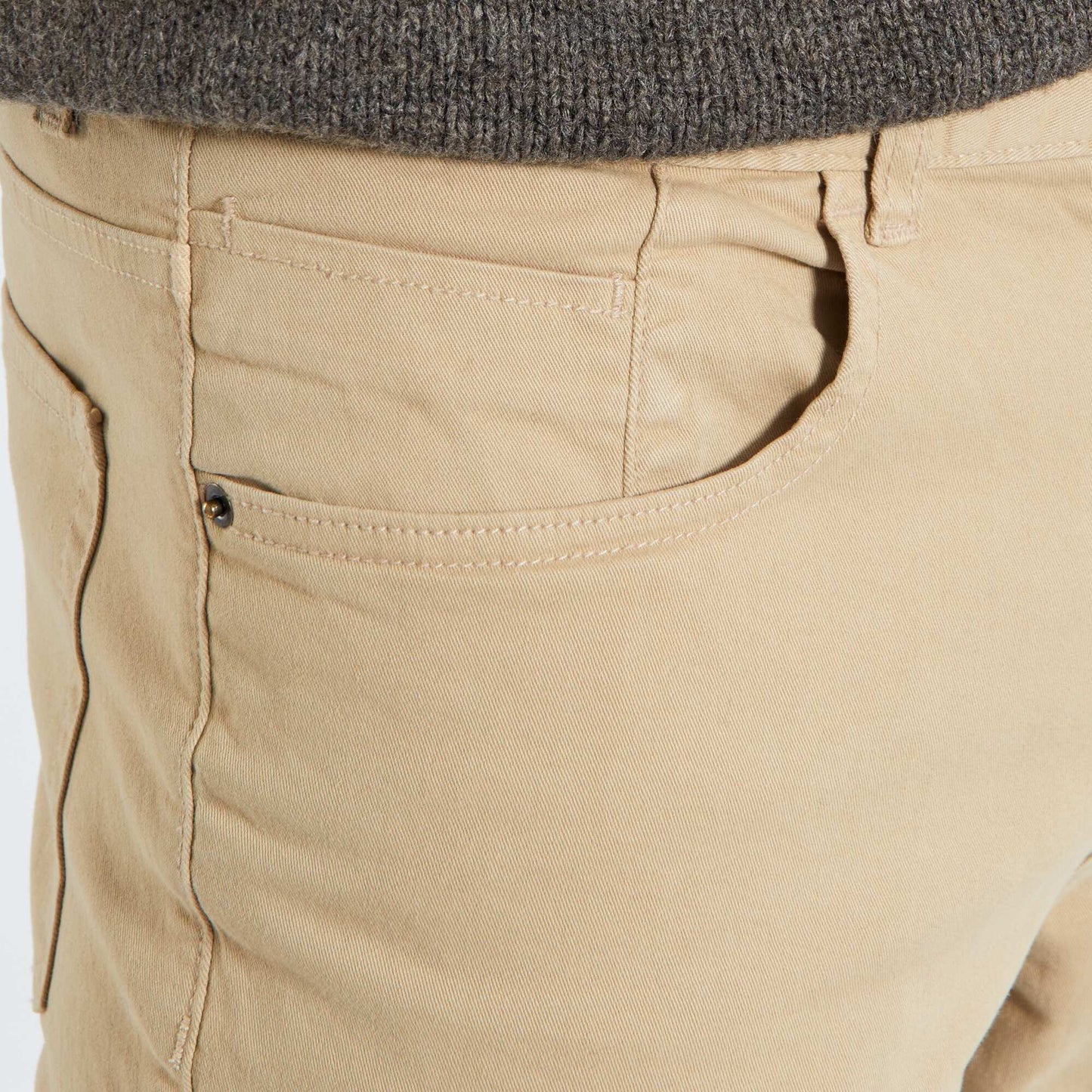 Slim 5-pocket chinos - L32 beige