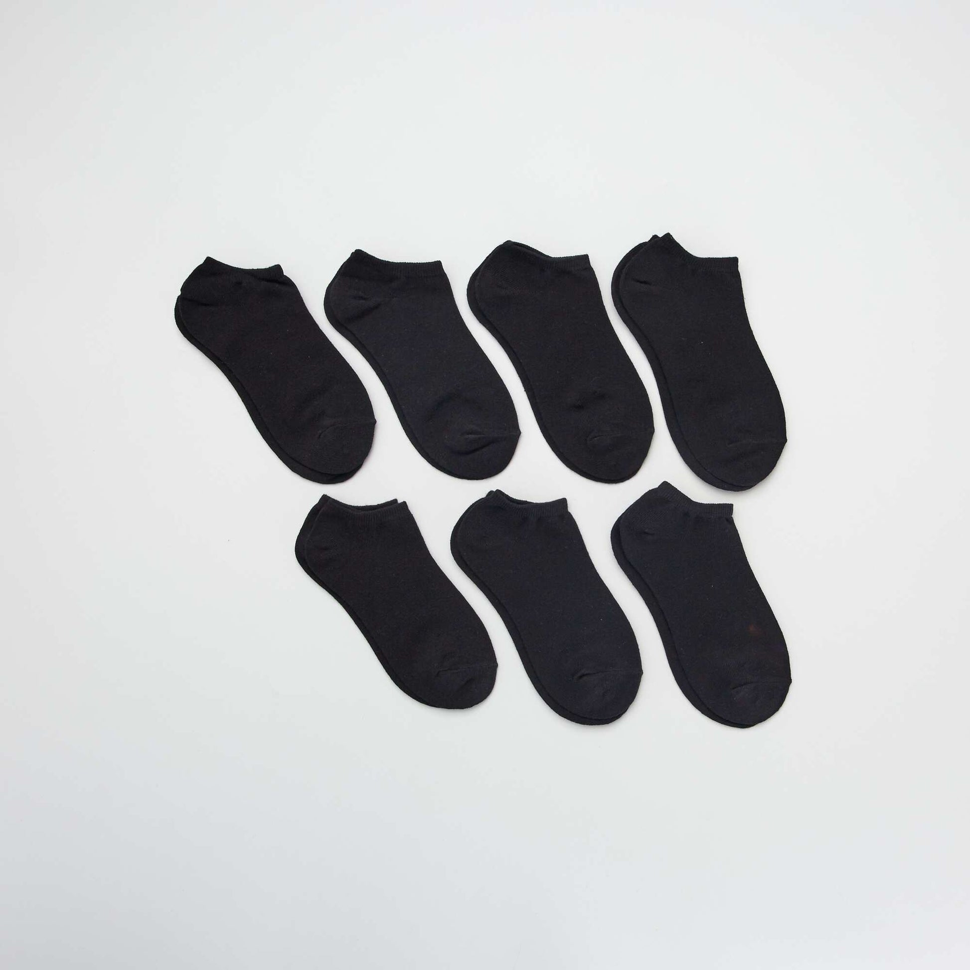 Pack of 7 Invisible Socks BLACK