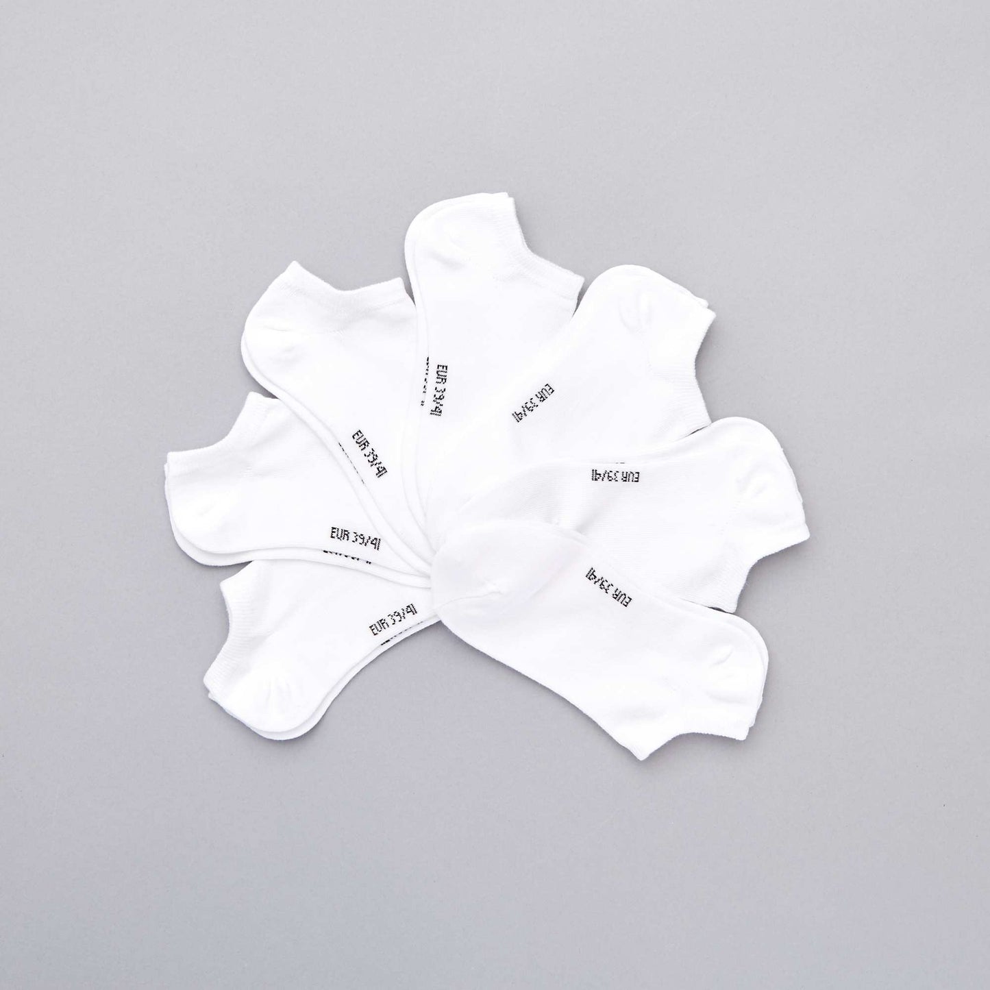 Pack of 7 Invisible Socks WHITE