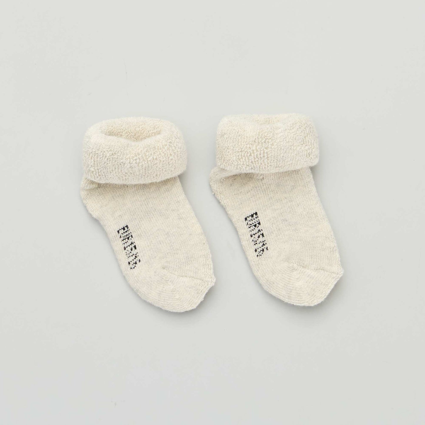 Pack of 3 pairs of baby socks BEIGE_SET