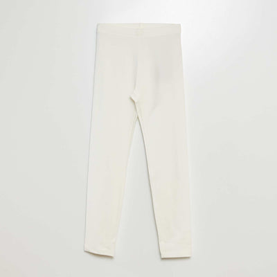 Long stretch leggings WHITE