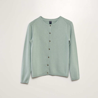 Fine knit cardigan GREEN
