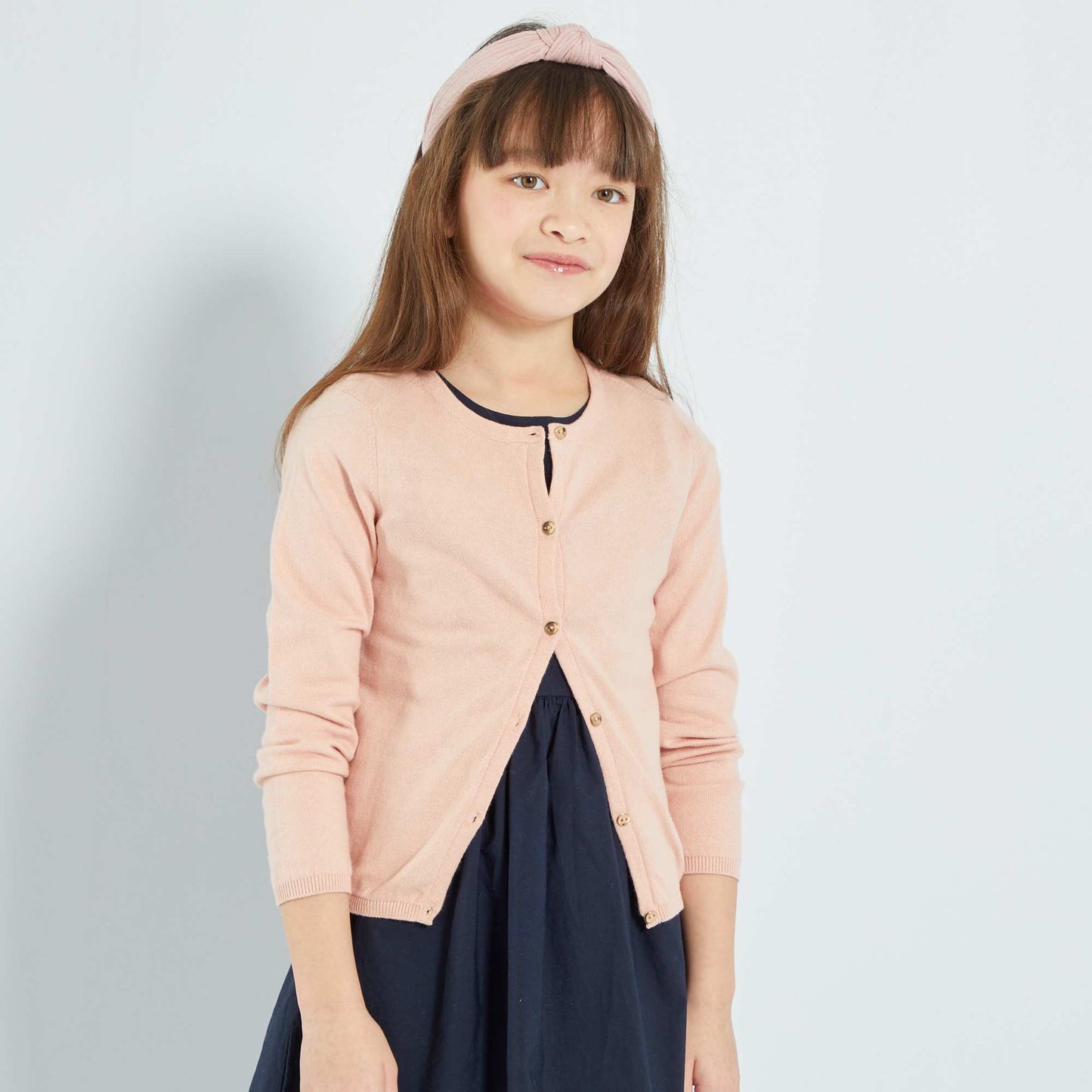 Fine knit cardigan PINK