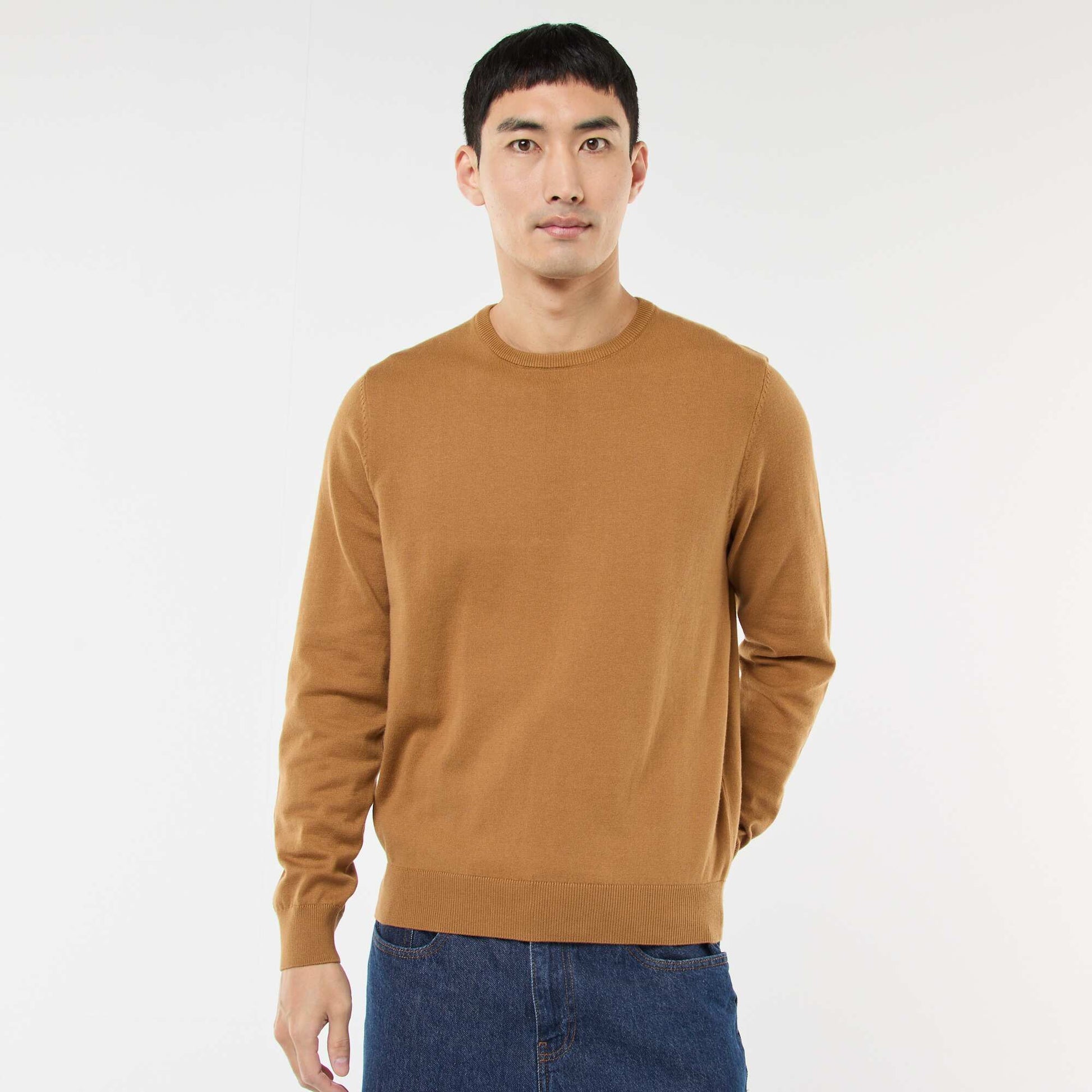 Round neck sweater BEIGE