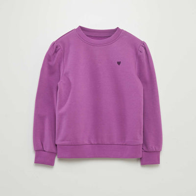 Round neck sweatshirt PURPLE