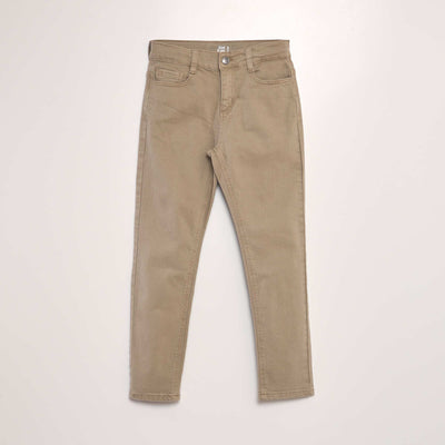 Slim-fit 5-pocket jeans BEIGE