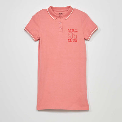 Jersey dress with polo collar PINK_CLUB