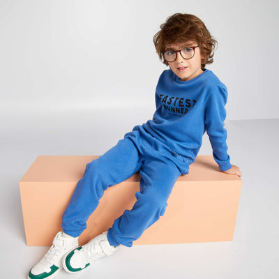 Sweatshirt fabric joggers ME_BLUE