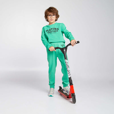 Sweatshirt fabric joggers ME_GREEN