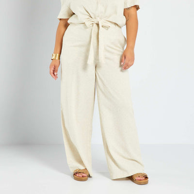 Wide-leg trousers BEIGE