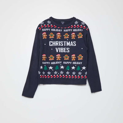Gingerbread men Christmas jumper NAVY_VIBES