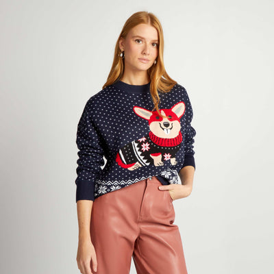 Dog Christmas sweater NAVY_KING