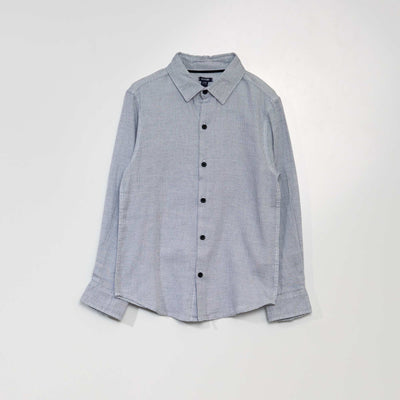 Regular-fit patterned shirt BLUE