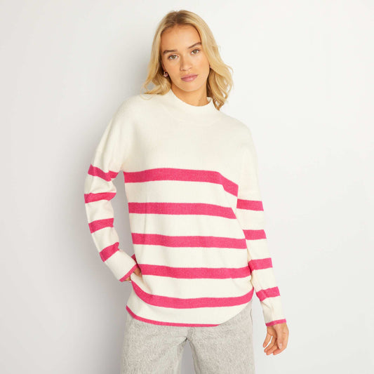 Knit sailor sweater WHITE