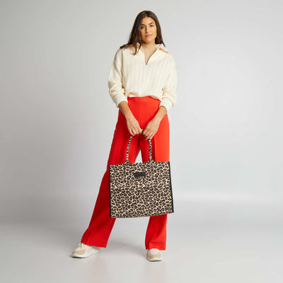 Zip-up high-neck jumper WHITE EGG