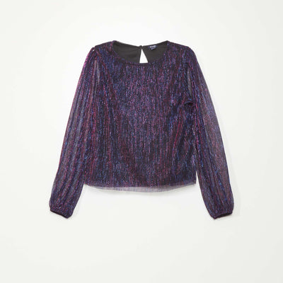 Pleated T-shirt PURPLE