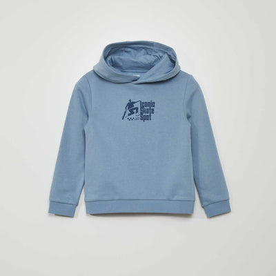 Sweatshirt fabric hoodie BLUE