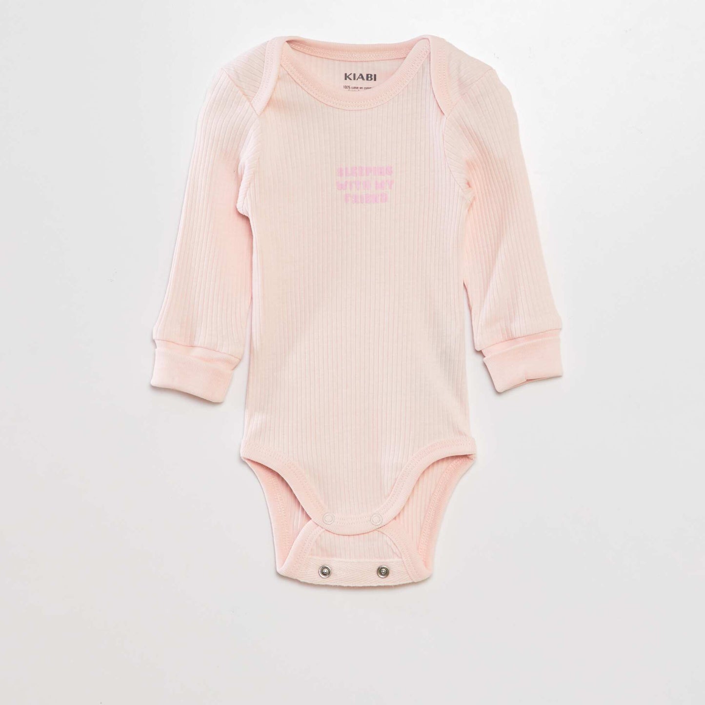 Pack of long-sleeved bodysuits PINK