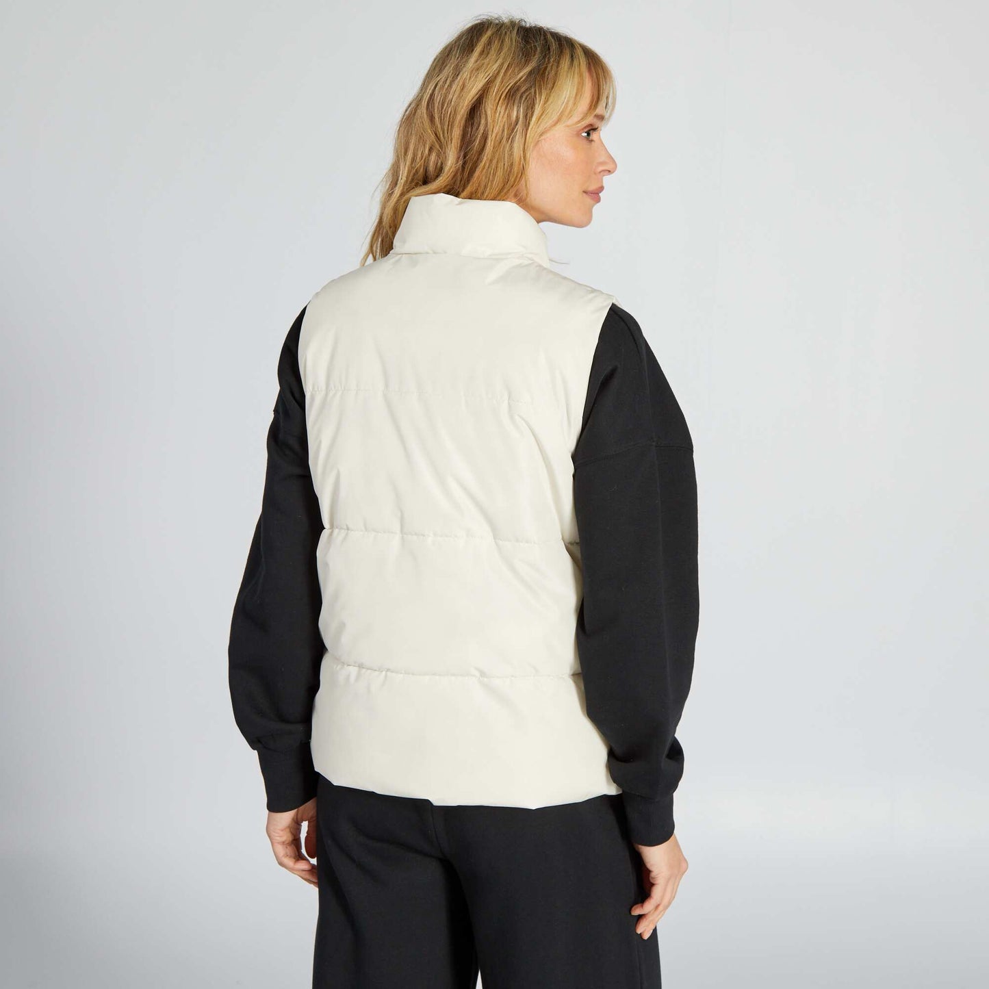 Quilted padded bodywarmer WHITE EGG