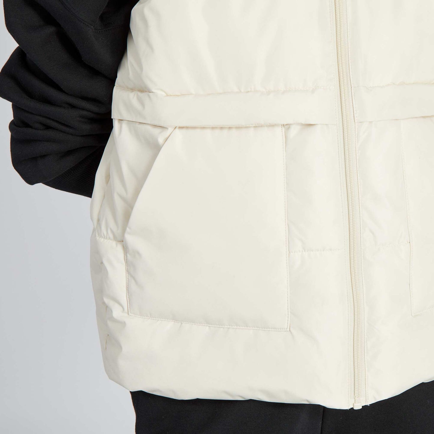 Quilted padded bodywarmer WHITE EGG