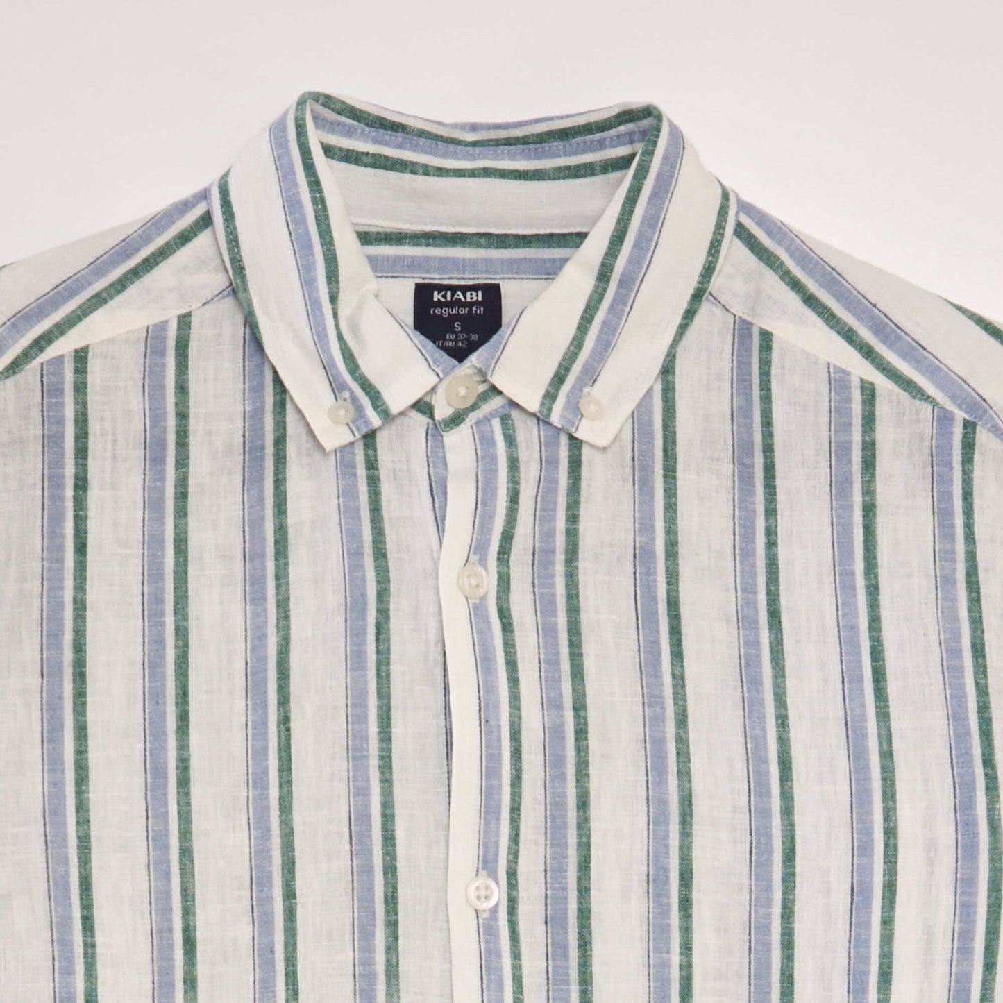 Striped linen shirt WHITE