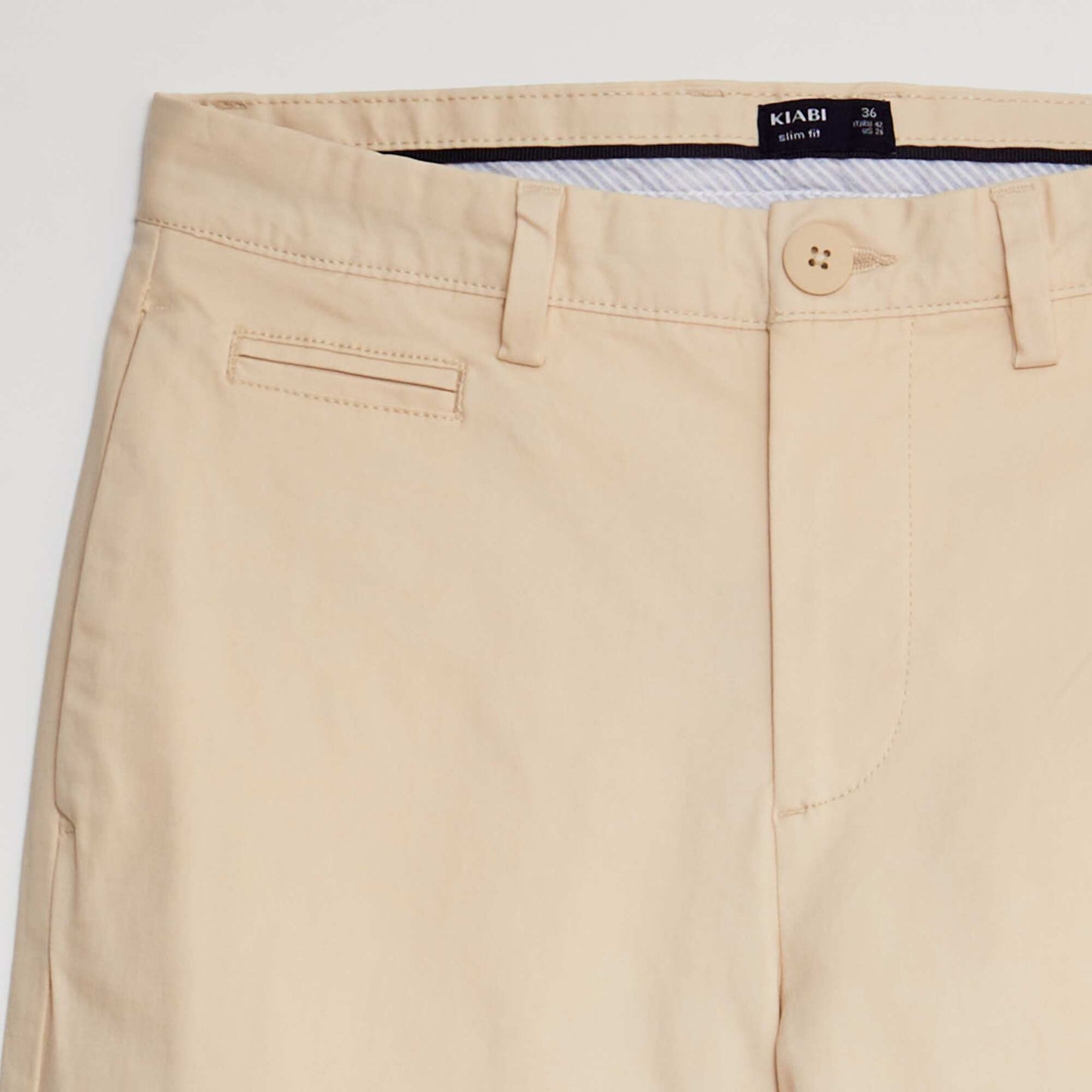 Slim-fit tencel trousers BEIGE